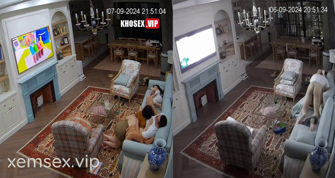 Hack Camera Vợ chồng đại gia chồng tranh thủ địt vợ khi con đang mê xem tivi – Phần 2