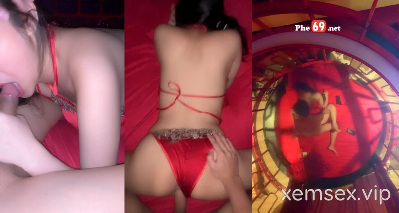 Lên đỉnh cùng em người yêu mặc đồ lót đỏ siêu sexy